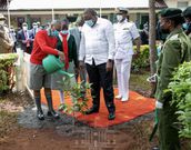 Uhuru in Westlands Primary for Virtual meeting with UK Prime Minister
