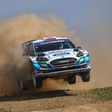 NAIVASHA, KENYA - JUNE 23: Gus Greensmith of Great Britain and Chris Patterson of Ireland compete with their M-Sport FORD WRT Ford Fiesta WRC during the Shakedown of the FIA World Rally Championship Kenya on June 23, 2021 in Naivasha, Kenya. (Photo by ...