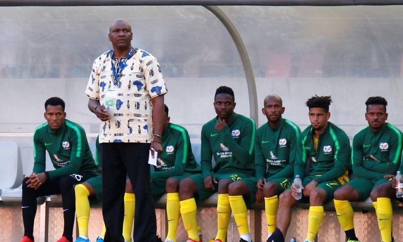 Molefi Ntseki (standing) was chosen as South Africa coach despite never handling a senior team