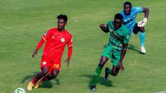 Abubeker Nasir (L) equalises for Ethiopia in a 1-1 draw against Zimbabwe in a World Cup qualifier in Harare on Sunday.