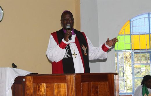 Anglican Church of Kenya (ACK) Archbishop Jackson Ole Sapit during a past church service