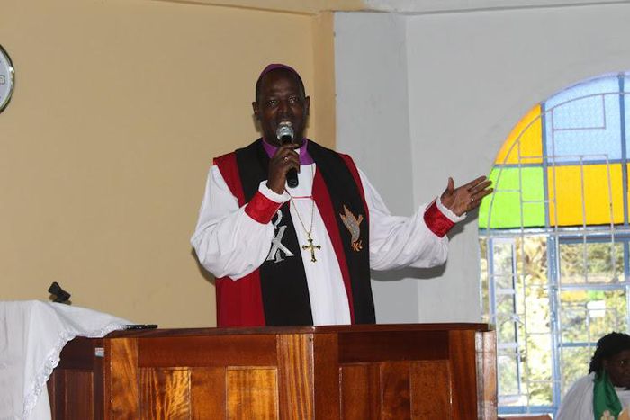 Anglican Church of Kenya (ACK) Archbishop Jackson Ole Sapit during a past church service