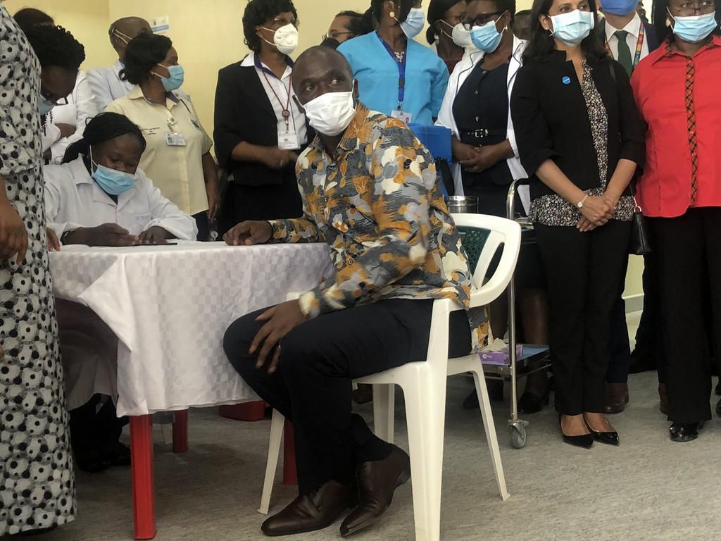 Dr Patrick Amoth becomes the first Kenyan to take Covid-19 Vaccine