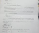 Peter Opondo sacking Letter