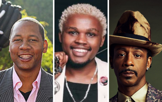 Chipukeezy in the presence of greatness. L-R: Mark Curry, Chipukeezy, Katt Williams