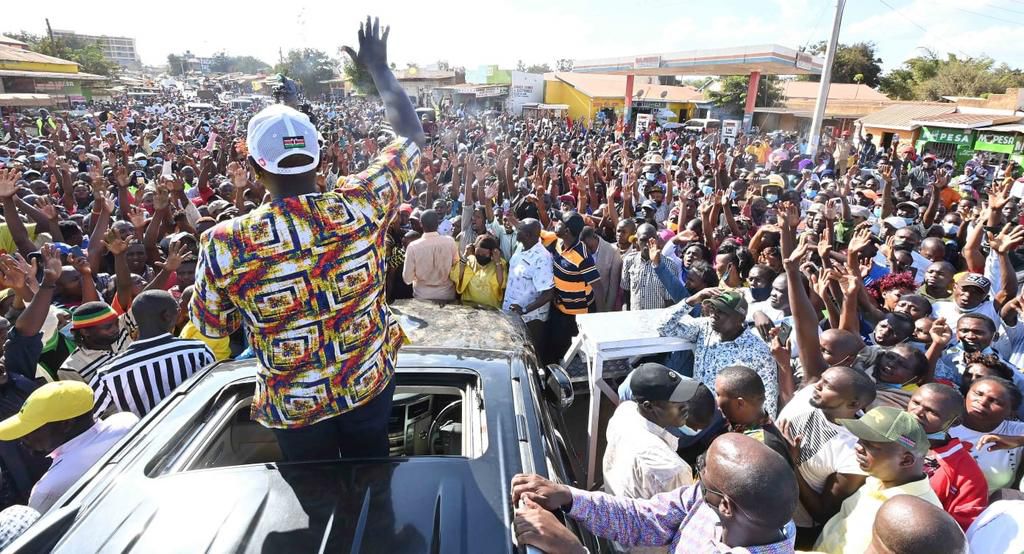 Deputy President William Ruto during a tour of Makueni County