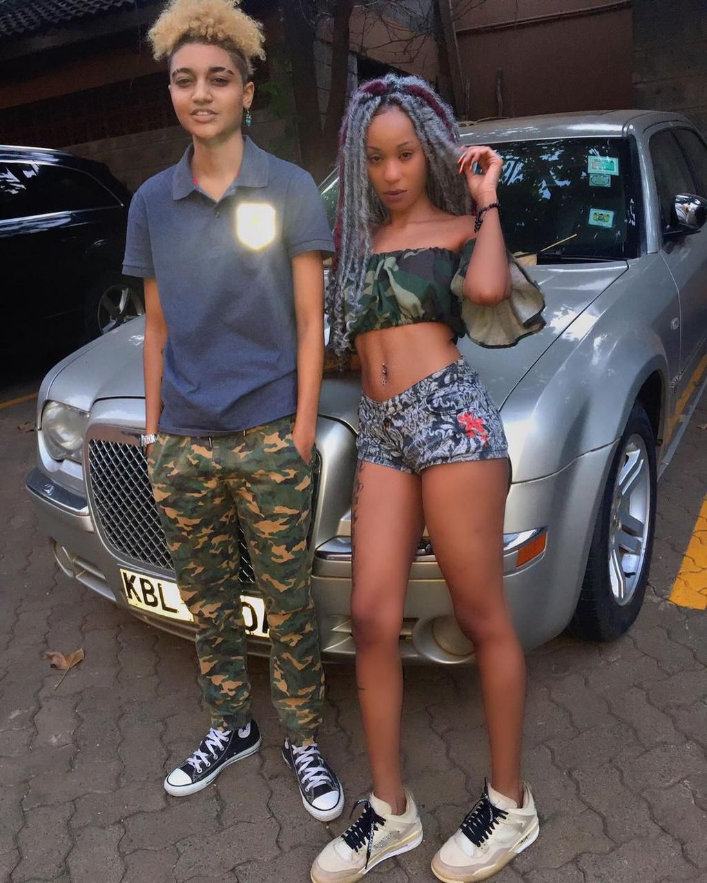 Rapper Noti Flow and her girlfriend King Alami