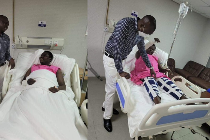 MP Oscar Sudi visits Ainabkoi Member of Parliament William Chepkut is Hospital