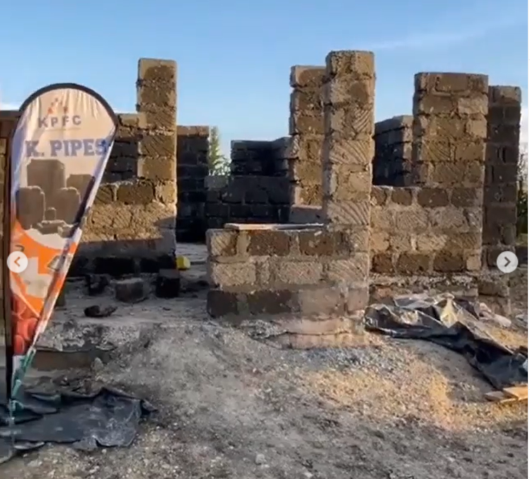 Terence Creative shows off progress of the Modern House he is building his Grandmother