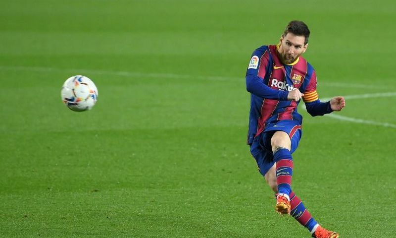 Lionel Messi tied Xavi Hernandez's appearance record for Barcelona by playing against Huesca on Monday.