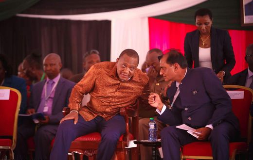 Narendra Raval with President Uhuru Kenyatta