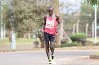Samuel Gathimba inaction in men’s 20km walk at the Olympics Trials held in June at the Moi International Sports Centre, Kasarani.