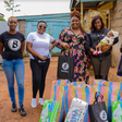 (L to R) Camilla Owora, PR Manager Boomplay, Elizabeth Karuru, Content Acquisition Manager Boomplay, Njeri Migwi, Executive Director, Usikimye, Martha Huro Managing Director EA Boomplay and Terry, House Manager Usikimye are all smiles during the handov...