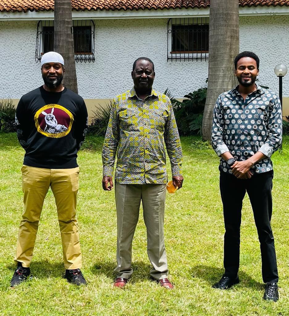 Hassan Joho, Sen. Abdul Haji visit Raila Odinga at his Karen residence (Photos)