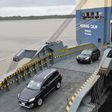 A car carrier discharging imported motor vehicles at the Port of Mombasa.