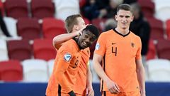Myron Boadu takes the acclaim after scoring the Netherlands' late winner against France at the Under-21 Euro