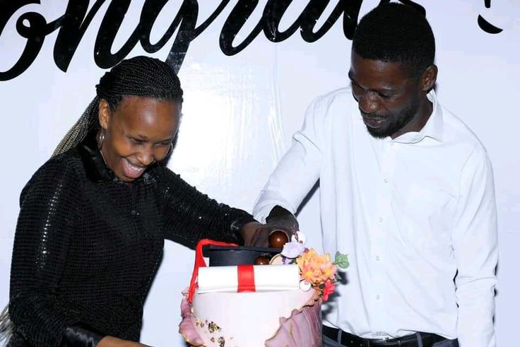 Bobi Wine surprises wife with exquisite graduation party