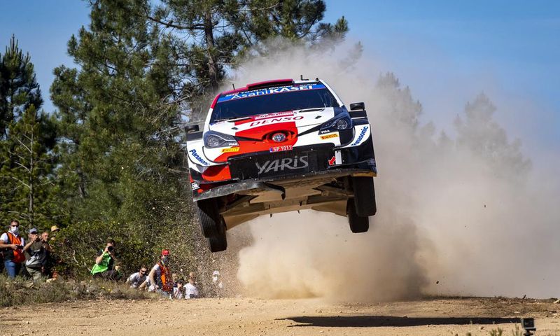 WRC driver Takamoto Katsuta in his Toyota Yaris