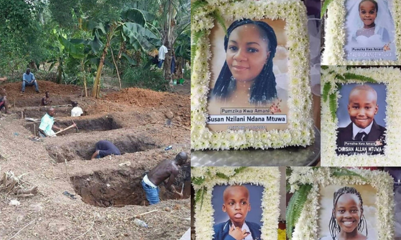 5 Family members who died at Magufuli’s requiem mass at Uhuru Stadium buried (Photos)