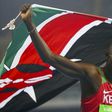 Gold medallist David Lekuta Rudisha (KEN) of Kenya celebrates with flag. 2016 Rio Olympics - Athletics - Final - Men's 800m Final - Olympic Stadium - Rio de Janeiro, Brazil - 15/08/2016.
