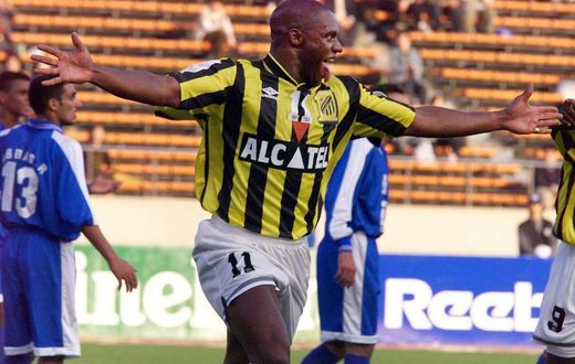 Dalian Atkinson in action for Saudi Arabia's Al-Ittihad in 1999