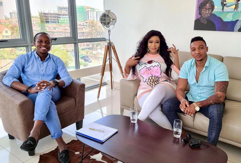 Eugène Mbugua, Vera Sidika and Bron Mauzo