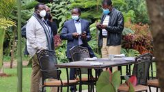 One Kenya Alliance principals Musalia Mudavadi (ANC), Senator Gideon Moi (KANU), SC Kalonzo Musyoka (Wiper) and Senator Moses Wetangula (Ford-Kenya)