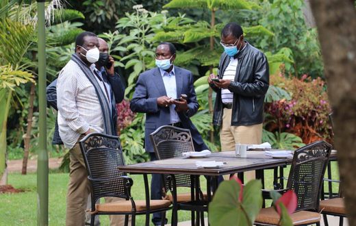 One Kenya Alliance principals Musalia Mudavadi (ANC), Senator Gideon Moi (KANU), SC Kalonzo Musyoka (Wiper) and Senator Moses Wetangula (Ford-Kenya)