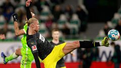 Erling Haaland scored for Dortmund at  Wolfsburg last weekend on his return from injury