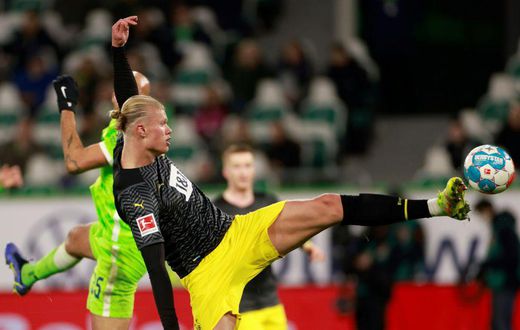 Erling Haaland scored for Dortmund at  Wolfsburg last weekend on his return from injury