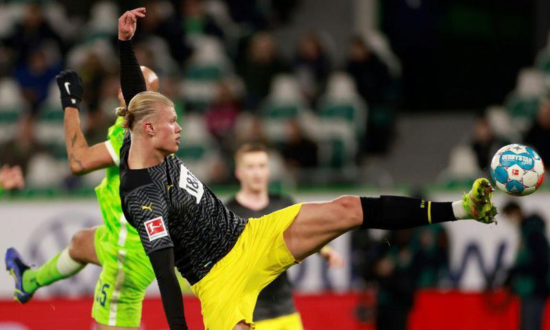 Erling Haaland scored for Dortmund at  Wolfsburg last weekend on his return from injury