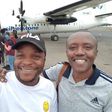 Classic 105 FM presenter Maina Kageni with Kiss 100 FM's Jalang'o