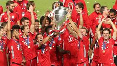 Bayern Munich celebrate winning the Champions League last year