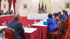 President Uhuru Kenyatta meeting Ukambani leaders at State House