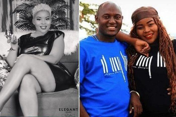 A collage photo of Stephen Letoo and his baby mama Winnie Nadupoi