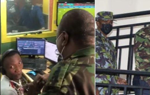 A collage of President Uhuru Kenyatta's night tour in Nairobi