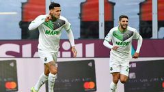 Gianluca Scamacca drew Sassuolo level at the San Siro