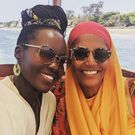Award-winning actress Lupita Nyong’o  in Lamu with Umra Omar
