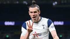Three and easy: Gareth Bale scored his first Premier League hat-trick in Tottenham's 4-0 thrashing of Sheffield United