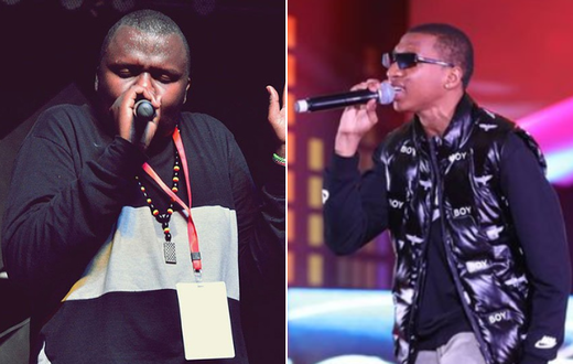 Kenyan rappers Mejja and Trio Mio performing on stage during past concerts