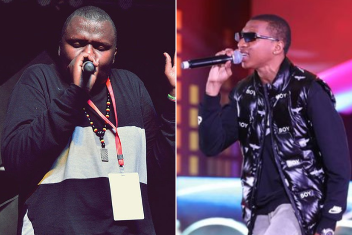Kenyan rappers Mejja and Trio Mio performing on stage during past concerts
