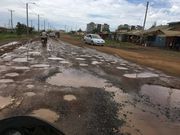 A file photo of poor roads