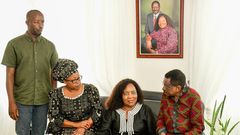 James Orengo and his wife when they visited the family of the late former Prime Minister Raila Odinga