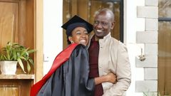 President William Ruto with his daughter Stephanie Ruto.