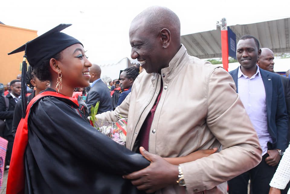 President William Ruto with his daughter Stephanie Ruto