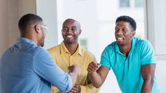 A photo of men having a chat Photo: Courtesy