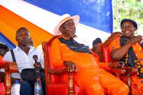Orange Democratic Movement party leader Oburu Odinga with Ruth Odinga