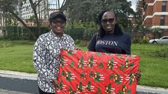 Githunguri Member of Parliament Gathoni Wamuchomba with Law Society of Kenya (LSK) President, Faith Odhiambo.