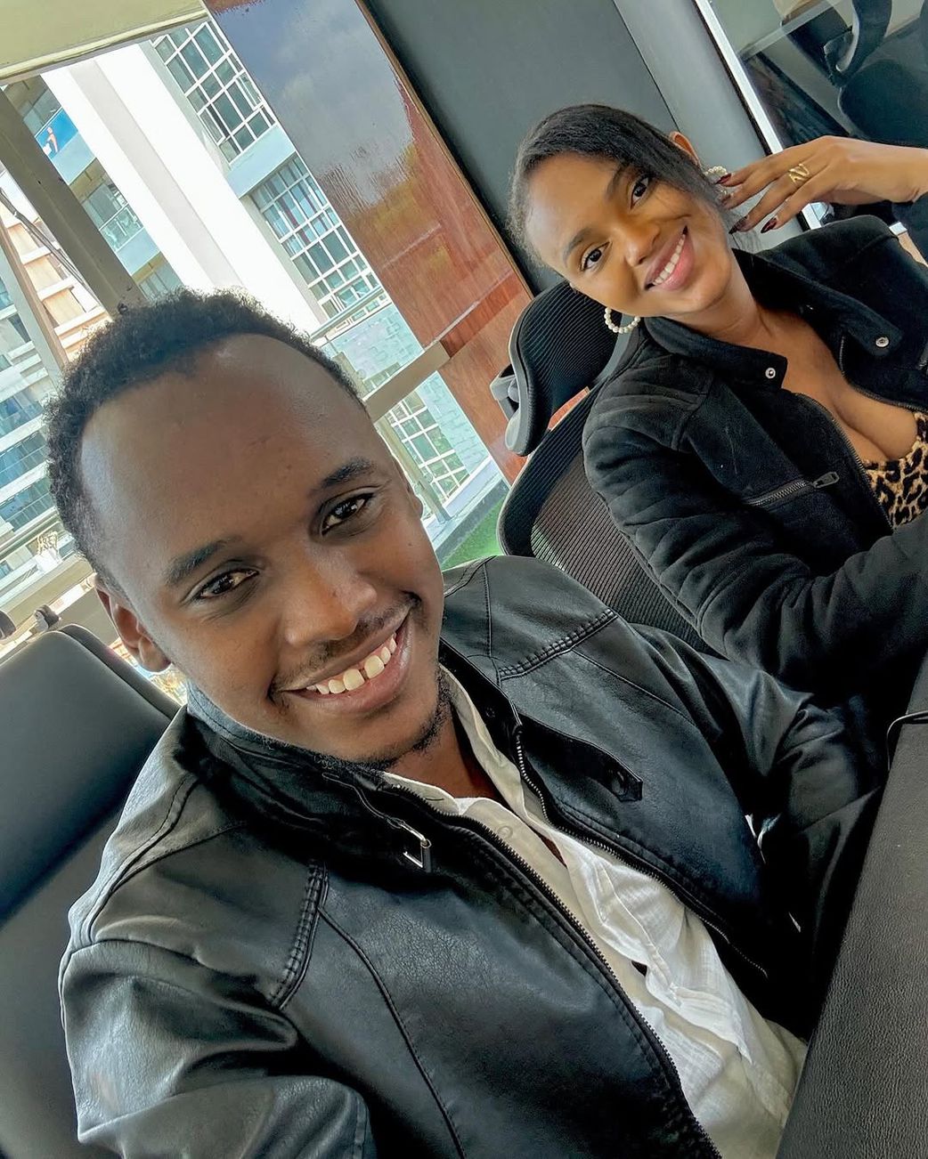 Khalif Kairo, the CEO of Kai & Karo Limited with Maria Wavinya
