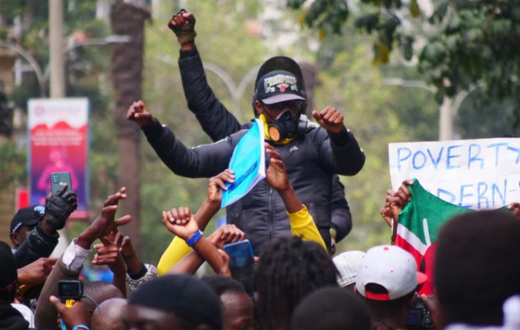 Kenyans during protests